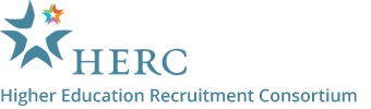 Logo image says HERC - Higher Education Recruitment Consortium.