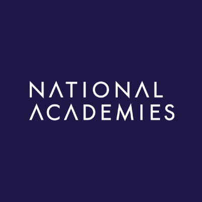 Text shows National Academies on a purple background.