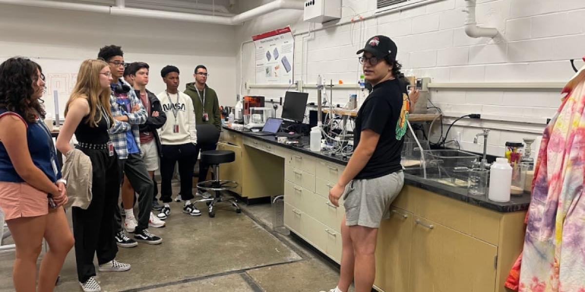 High school students in Buckeye Precollege lab.