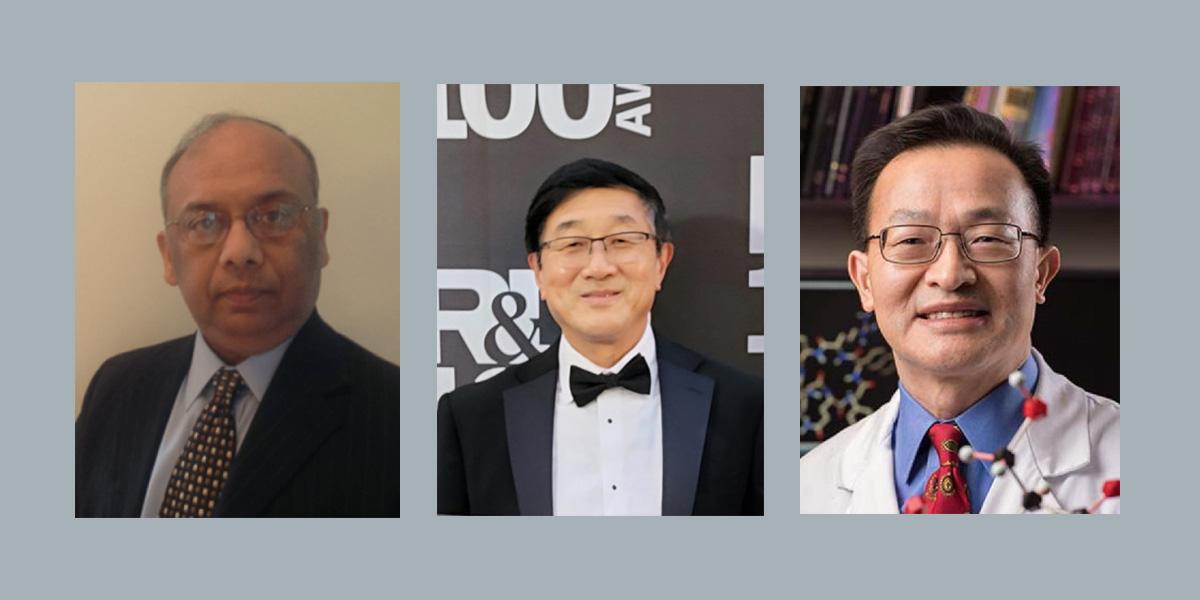 Headshots of Anant Agarwal, Alan Luo and Dehua Pei