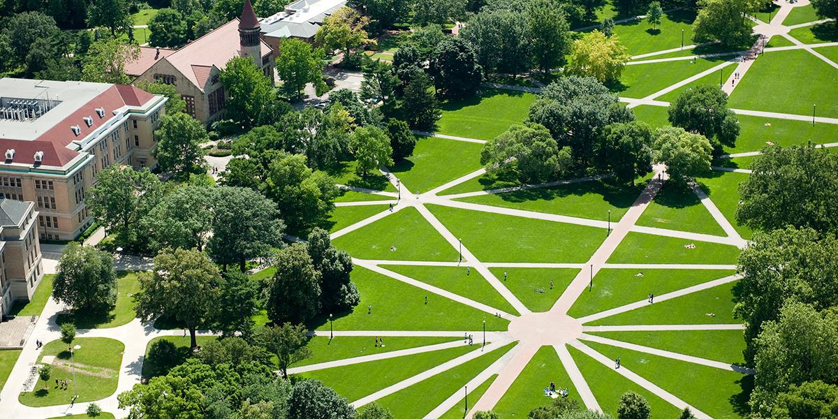 Aerial view of the Oval.