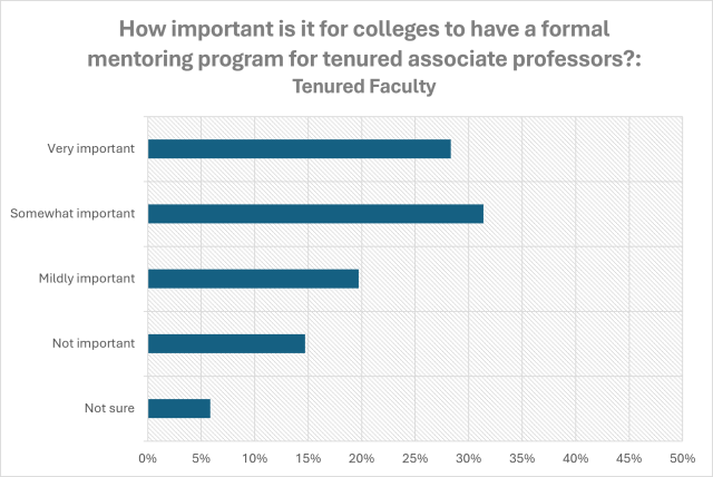 How important is it for colleges to have a formal mentoring program for tenured associate professors?: Tenured Faculty