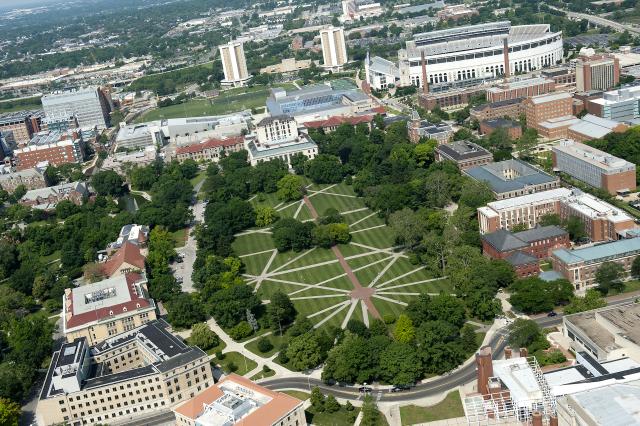 Aerial view of the Oval.
