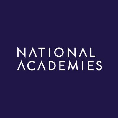 Text shows National Academies on a purple background.