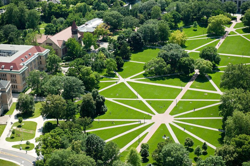 Aerial view of the Oval.