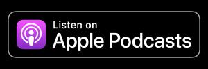 Image shows logo of Apple Podcasts, with text Listen on Apple Podcasts